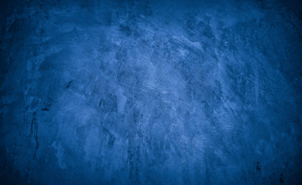 istock Old wall pattern texture cement blue dark abstract  blue color design are light with black gradient background. 1410535196