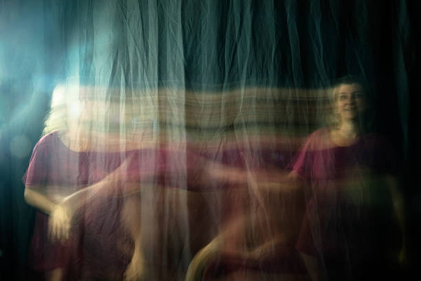 istock Time lapse view of woman moving a rag. Long exposure, motion blur. 1410536861
