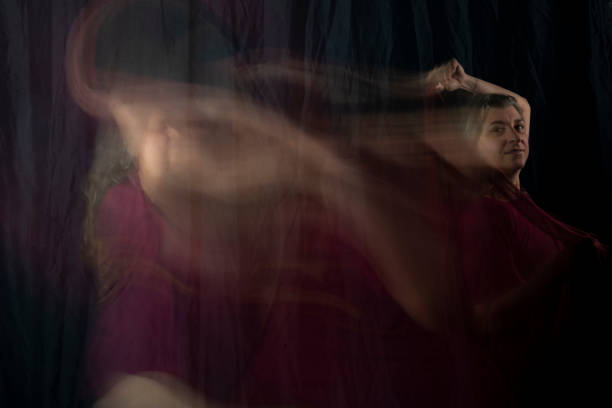 istock Time lapse view of woman moving a rag. Long exposure, motion blur. 1410536862