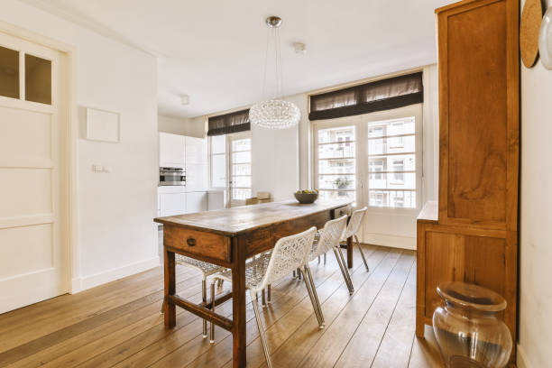 istock Spacious dining room in a cozy house 1410537530