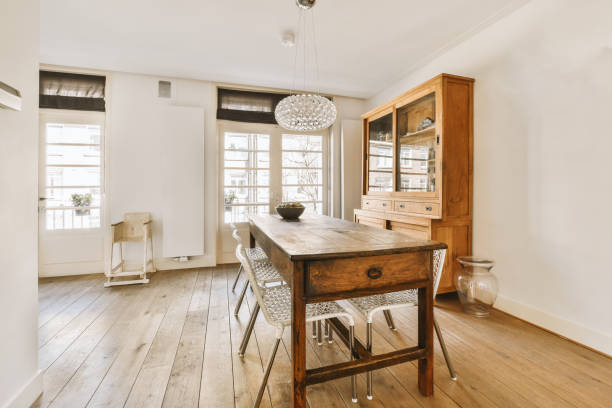 istock Spacious dining room in a cozy house 1410537533
