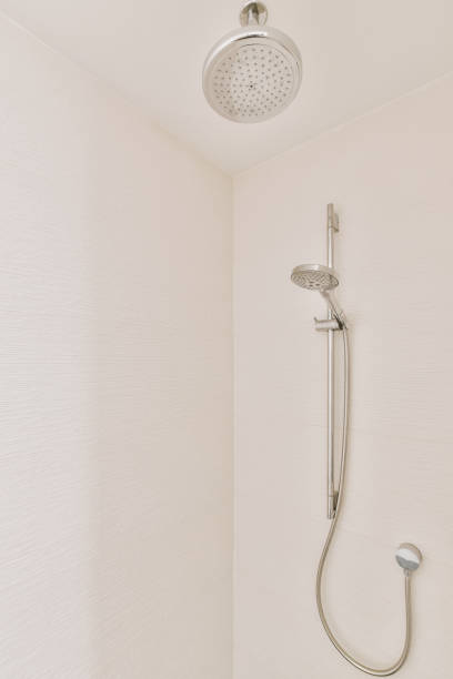 istock Bathroom in a cozy house with a shower cabin 1410537556