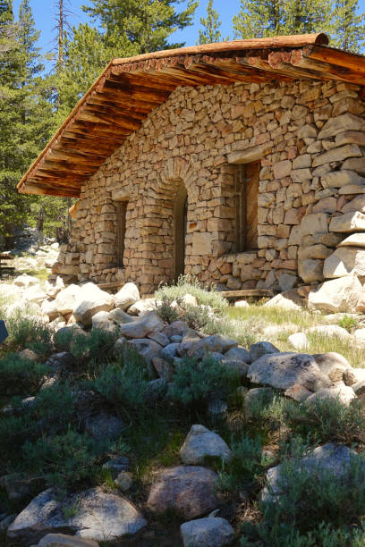istock Abandoned stone hunting lodge in the mountains 1410539539