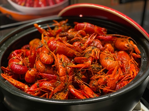 Chinese food, spicy crayfish