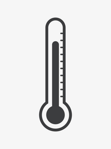 illustrations, cliparts, dessins animés et icônes de thermomètre vecteur icône - thermometer