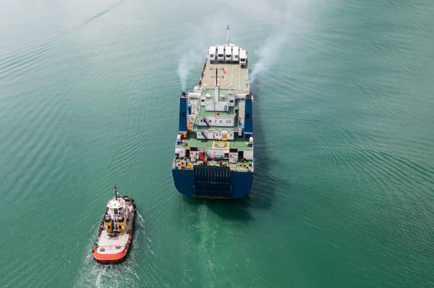istock Aerial view of Ro-Ro ship in transit. 1410574889