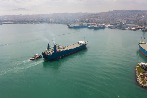 istock Aerial view of Ro-Ro ship in transit. 1410575174