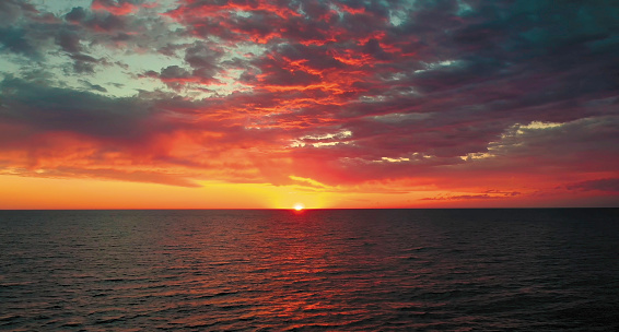 Sunset over the Ocean Seascape landscape