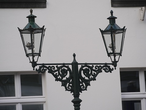 Old gas lanterns in Kaiserswerth Germany well maintained and still used