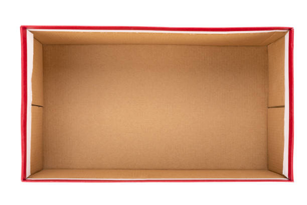 Open red gift box with bow tie isolated on white background with clipping path.