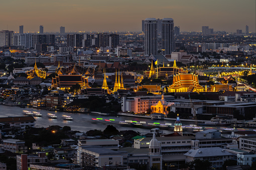Bangkok Skyline during night life