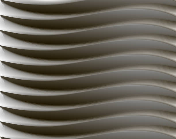 istock Abstract background of 3d realistic waves forming texture of light and shadow 1410605097