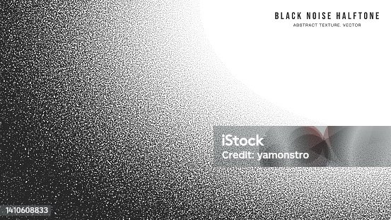 istock Black Noise Stipple Dot Work Halftone Gradient Vector Smooth Rounded Border 1410608833
