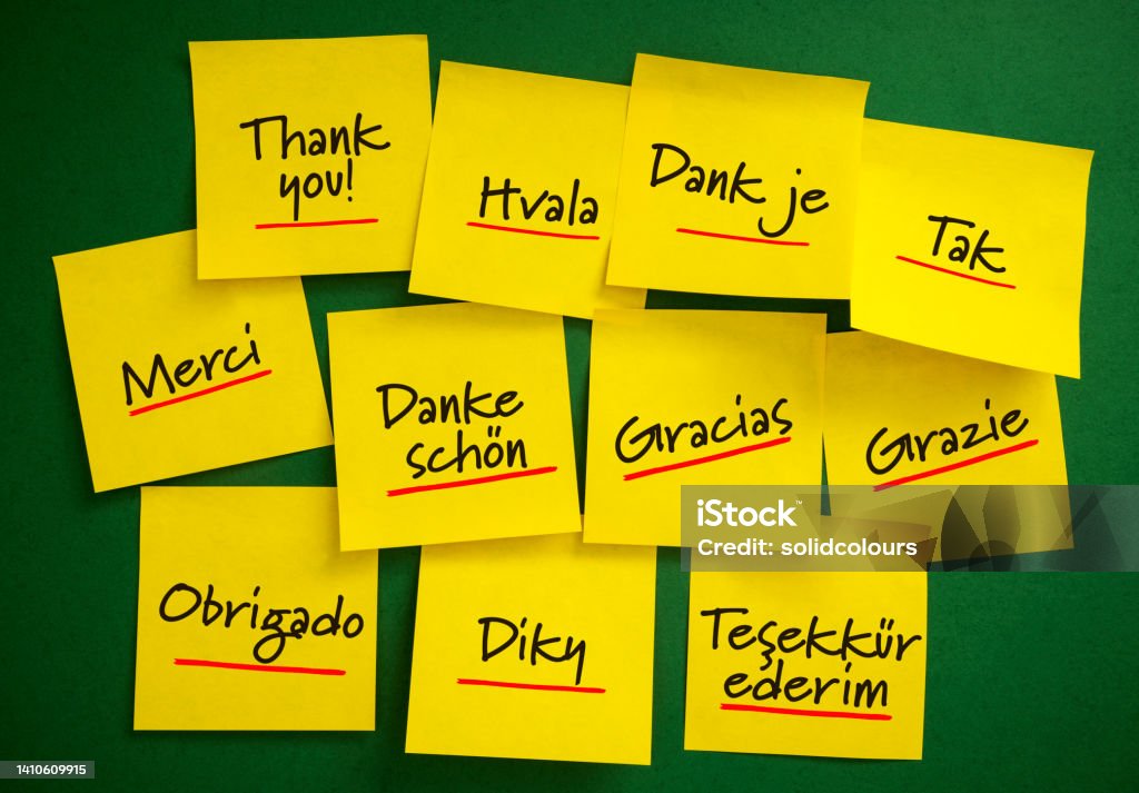 Thank You Thank you word, 11 different languages. Thank You - Phrase Stock Photo