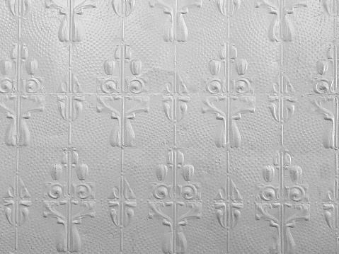 White Art Deco Wall Pattern
