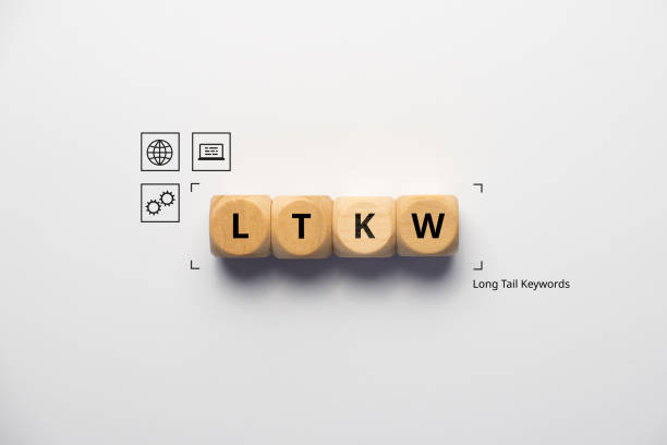 concept business marketing acronym ltkw or long tail keywords - tail long marketing internet imagens e fotografias de stock