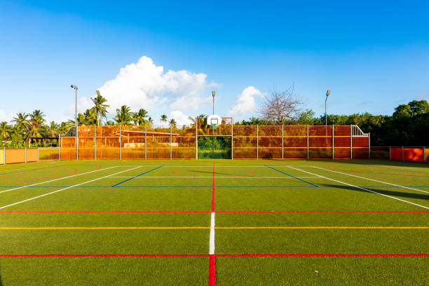 Sport Field Polyvalent closed sport Field wallis and futuna islands stock pictures, royalty-free photos & images