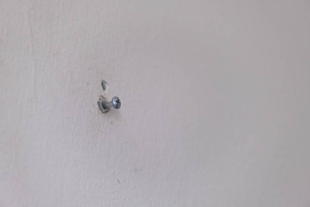 istock worn out screw on the wall 1410635328