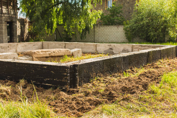 istock Foundation of house. Construction materials 1410640525