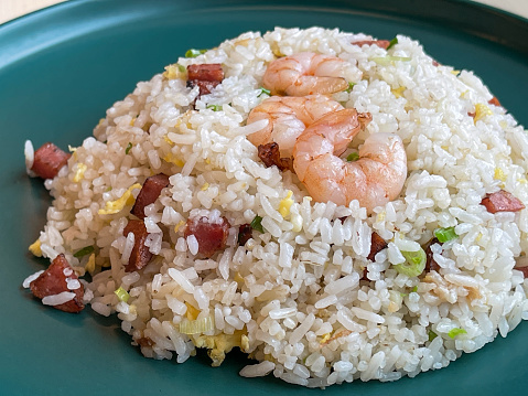 Hong Kong style fried rice with shrimp