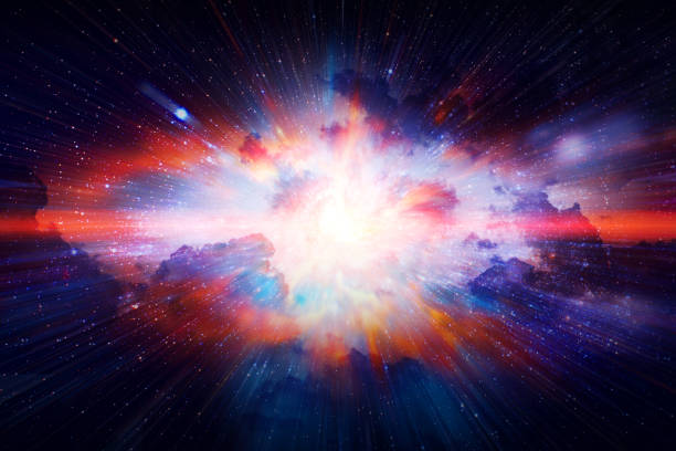 宇宙と銀河ガスダスト光速がカラフルに移動移動。nasaによって提供されたこの画像の要素。 - supernova ストックフォトと画像