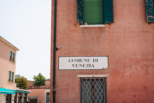 Venice, Italy - May 22, 2022: Comune di Venezia (