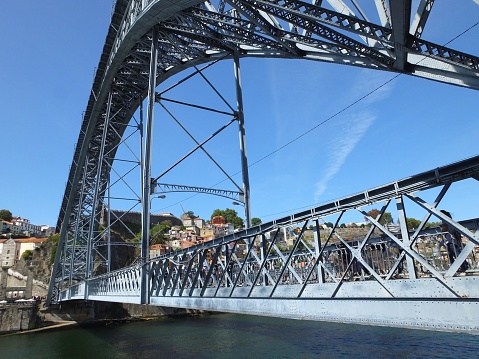 The Dom Luís Bridge over the River Douro at Porto, Portugal