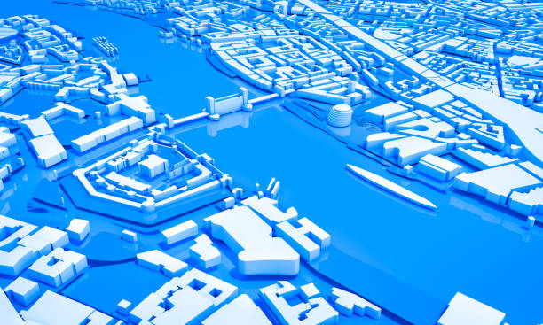 istock 3d map of London 1410649076