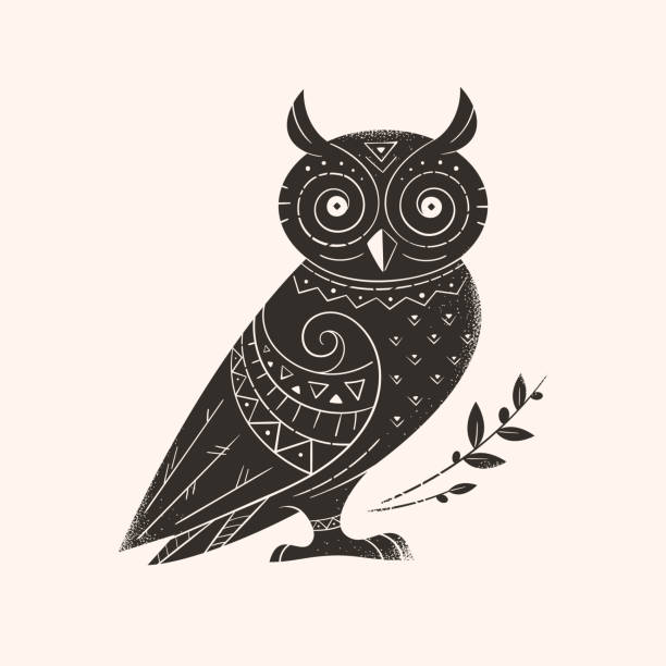 Owl On Branch Tattoo Illustrations, Royalty-Free Vector Graphics & Clip Art  - iStock
