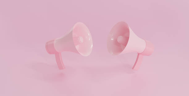 Realistic 3d megaphone announce,marketing sale news promotion concept,megaphone alert and announcement,isolated on pink background,cartoon minimal style,banner header panoramic,3D render illustration anuncio realista de megáfono 3d, concepto de promoción de noticias de venta de marketing, alerta y anuncio de megáfono, aislado sobre fondo rosa, estilo minimalista de dibujos animados, encabezado de banner panorámico, ilustración de renderizado 3d