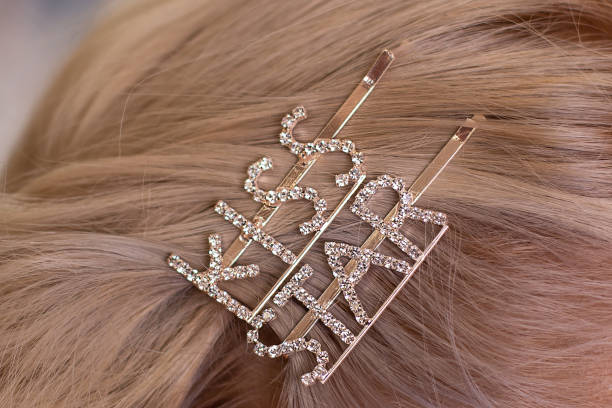 istock Fashion hair clips on head 1410655147