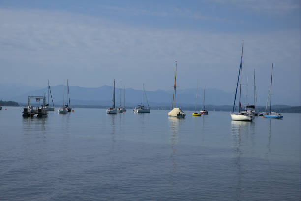 istock Sailing boats at dawn 1410657977