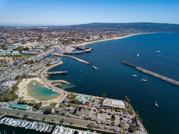 drone sur de california - redondo beach fotografías e imágenes de stock