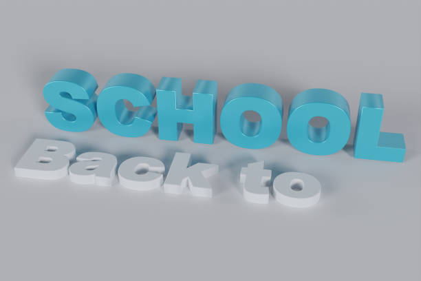 istock 3D Rendered Illustration of Back to School Word Title. 1410664967
