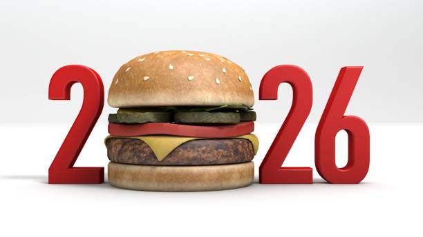 istock 3D illustration of Burger concept for the year 2026 1410665267