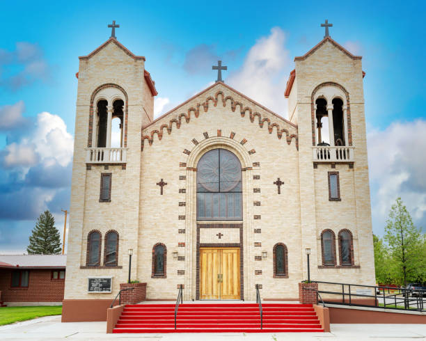 istock Classic brick church in Dillon Montana 1410665291