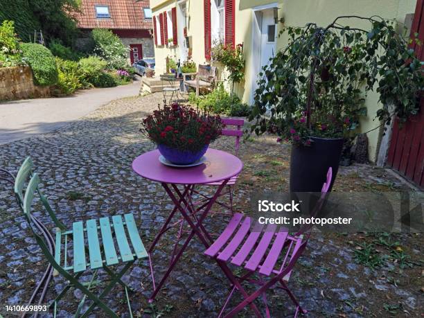 Seating Area In The Fuenfmuehlental Stock Photo - Download Image Now - Color Image, Germany, Horizontal