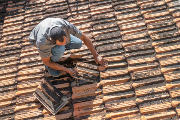 A chisel carves detail into natural wood in an outdoor setting
