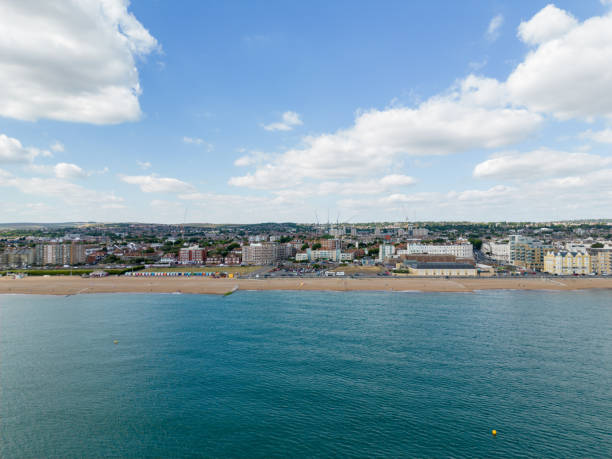 istock Aerial panorama Brighton Beach UK 1410678065