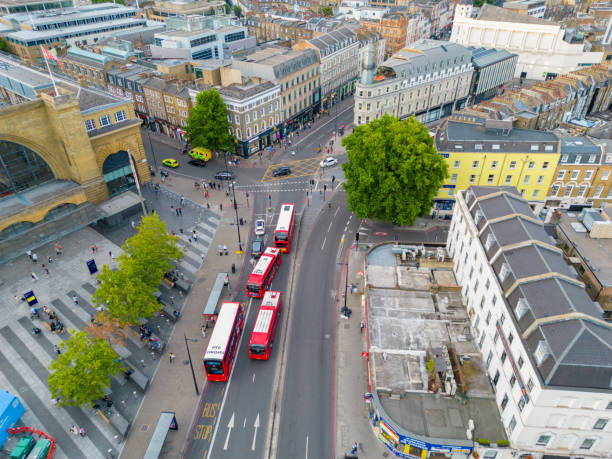 istock Red double decker tour busses in London 1410678076