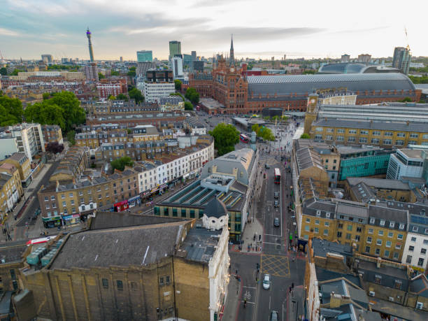 istock Aerial view of train stations Downtown London UK 1410678174