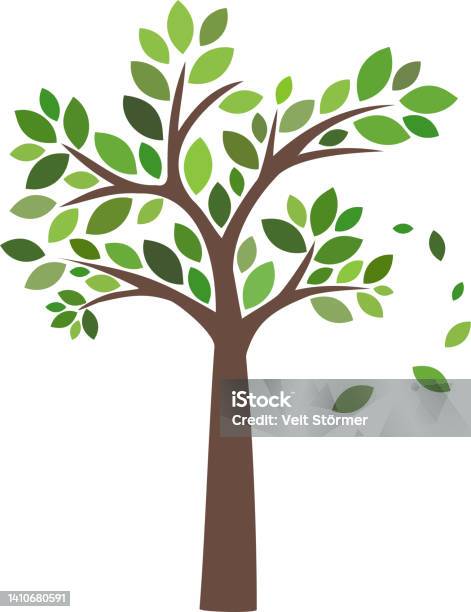 Tree Simple Vectorised A Vectorized And Simple Tree Stock Illustration - Download Image Now ...
