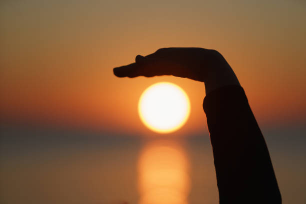 istock Incredible bright golden sunset over Baltic sea. 1410681087