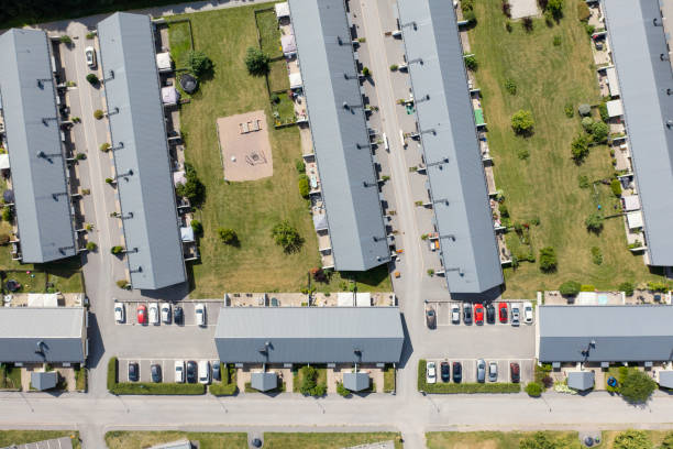 istock Row houses in summer 1410681819