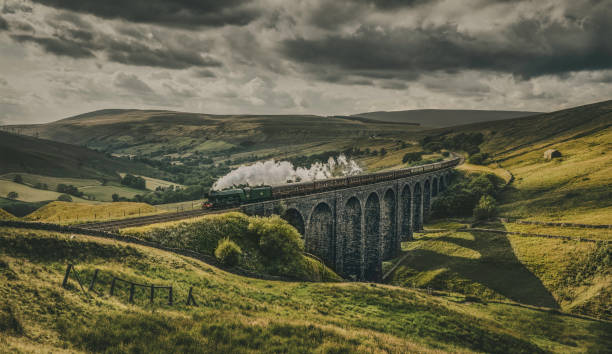 istock Train crosses Arten Gill Viaduct 1410682889