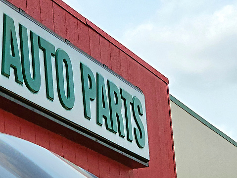 LV Auto parts store sign