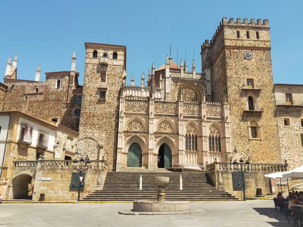 Real Monasterio de Santa María de Guadalupe, Guadalupe, Cáceres, Extremadura, Spain stock photo