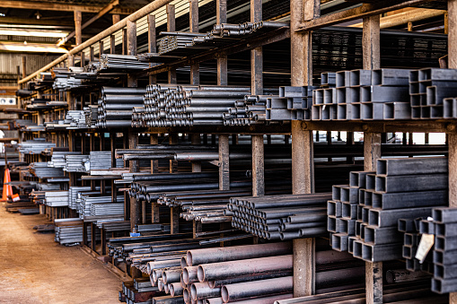 Copper, steel and iron tubes in a wholesale distributor of metallic materials for construction - Provincia de Buenos Aires - Argentina