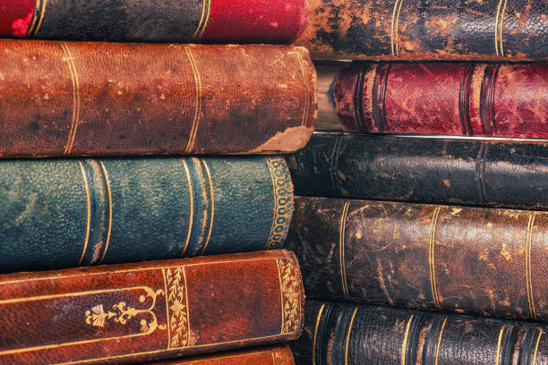 istock Old books pile covers close up 1410689804