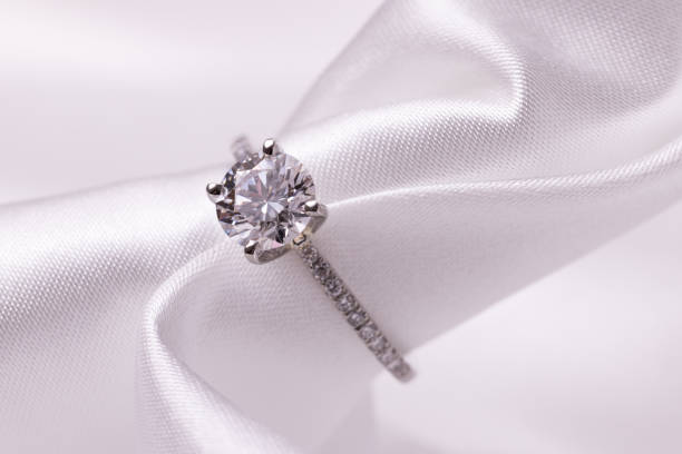 Diamond Wedding Ring stock photo